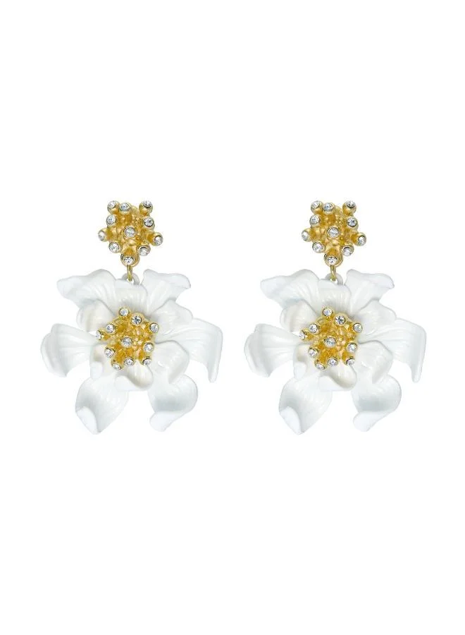 Ted Baker  FULVA: Furled Flower Enamel Drop Earrings for Women | Best Price UAE