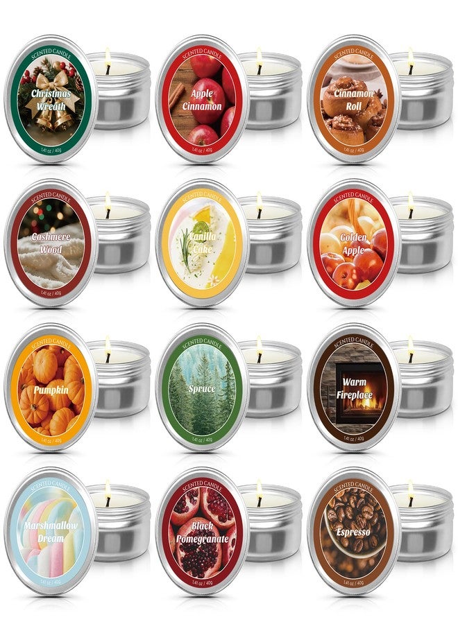 SCENTORINI Scented Candle, 40g * 12 Scents with Surprise Holiday Scented Candles, Gift Box Set for Outdoor Home Garden, Party Decoration - Image 1