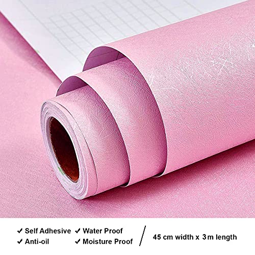 wolpin Wall Stickers Wallpaper Kids (45 x 300 cm), Girls Bedroom Furniture, Cabinet Decorative Gift Decal DIY Self Adhesive, Pink - Image 3