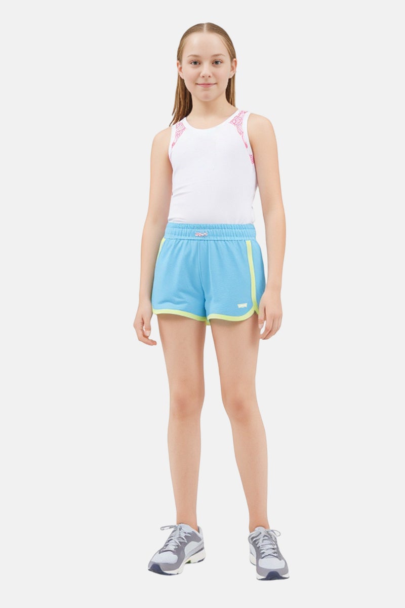 Levi's Kids Girl Plain Knit Basic Shorts, Blue - Image 1