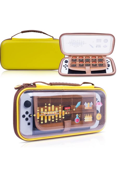 Carrying Case for Nintendo Switch/Switch OLED Portable Storage Switch Travel Case with Protective Hard Shell 10 Games Card Slots for Console & Accessories