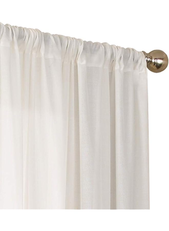 erorex Chelsea Uv Light Filtering Window Sheer Curtain Panel White 52X84 84 Inches  - Image 2