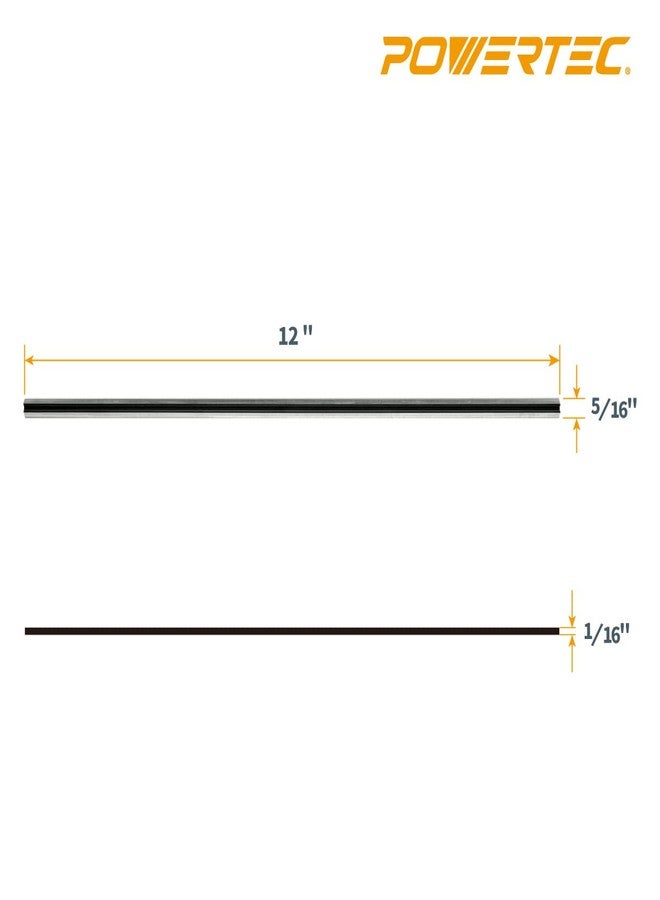 POWERTEC 12 Inch Planer Blades for Makita 2012, 2012NB Planer, Replacement for 793346-8 Planer Knives, Set of 2 (12832V) - Image 4