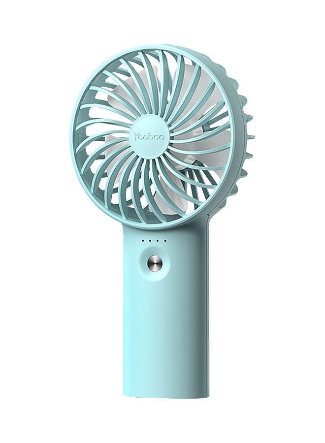 NIBEMINENT Y-F3 USB Rechargeable Handheld Mini Desktop 3-Level Small Electrical Fan Blue  - Image 1
