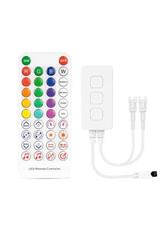 SYOSI Bluetooth SP611E Sync Music Controller Timer Mode with Dual Signal Output 600pixels/port for LED Module Pixel Strip Light APP/3Key Button/IR Remote Control  - Image 1