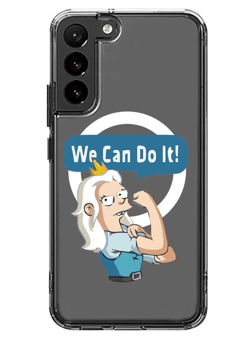 Magnetic Case for Samsung Galaxy S23 Plus 6.6-inch Compatible with MagSafe Wireless Charging, Shockproof Phone Bumper Cover We can do it-01