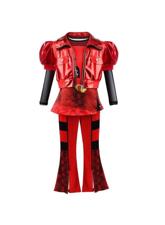 general The new Halloween "Descendant 4" little red outfit cosplay performance suit children's clothing costume dress - Image 2