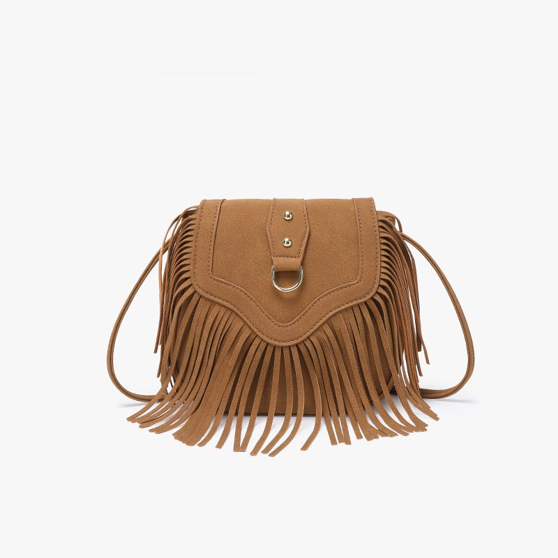 Women'S Bag Fashion Classic Tassel Messenger Bag Bohemian Style Shoulder Mobile Phone Bag Can Be A Generation Of Hair - Image 1
