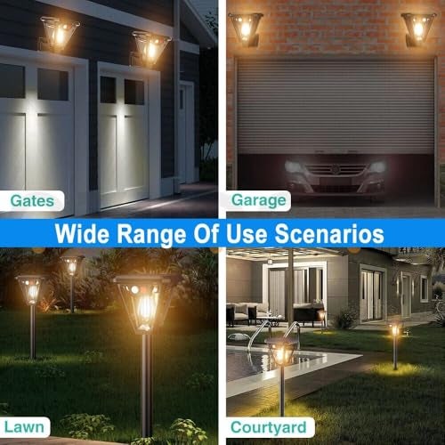 WIDEWINGS Solar Lights Outdoor with Motion Sensor with 3 Lighting Modes, Ground Mounting and Wall Mounting, Waterproof Outdoor Solar LED Light, Garden Light, Suitable for Garden (2 Pack) - Image 3