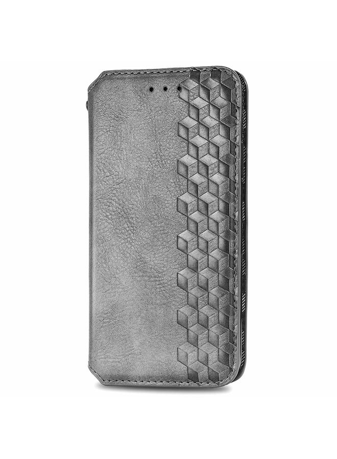 اس-توب جراب لهاتف Samsung Galaxy A05 4G، جراب هاتف جلدي مغناطيسي مضغوط بشبكة مكعبة - Image 2