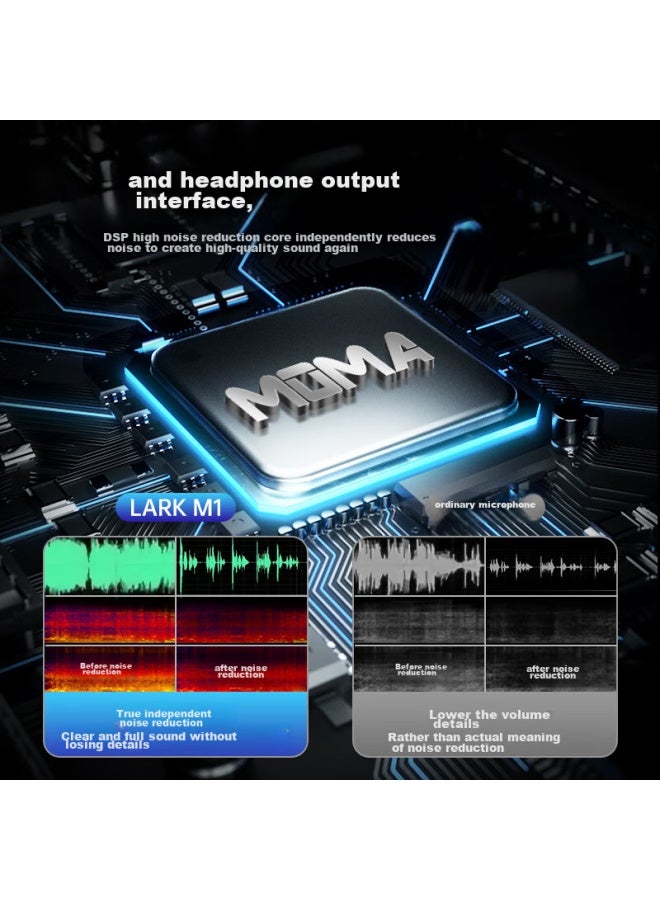 Moma Lark M1 Wireless Microphone Clip-on Mic For Mobile Phones, Cameras Dual-channel, Small Bumblebee Microphone For Vlog, Video Singing, Sound Card, Dslr Recording Larkm1 - Image 2