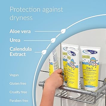 TRISWIM Junior After Swim Hair Body Wash For Kids Natural Tear Free Gently Removes Pool Chlorine Odors Prevents Skin Itching Sweet Persimmon 200ml - Image 3