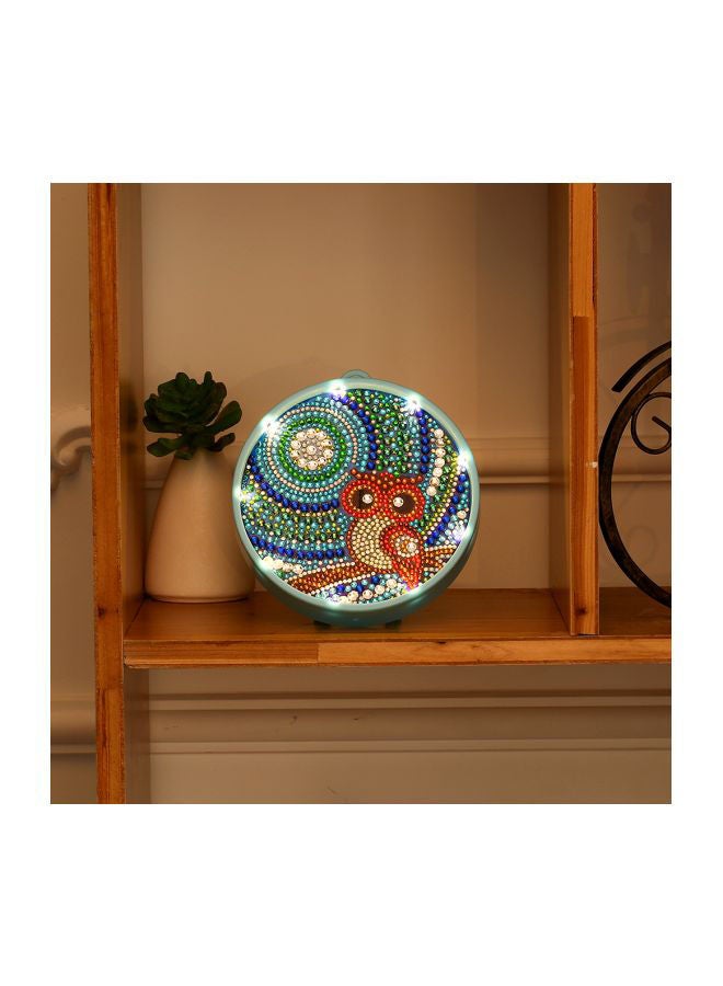 نيبمينينت لوحة فنية مزينة بالتطريز الماسي خماسي الأبعاد مزودة بمصباح LED ليلي أزرق/أحمر/أخضر 16سم - Image 4