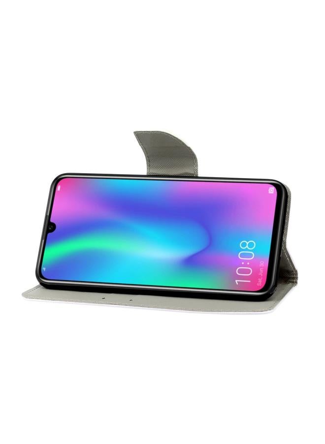 اس-توب جراب لهاتف Huawei Honor 10 Lite، جراب جلدي PU قابل للطي أفقيًا برسومات ملونة ثلاثية الأبعاد مع حامل وفتحات للبطاقات ومحفظة - Image 5