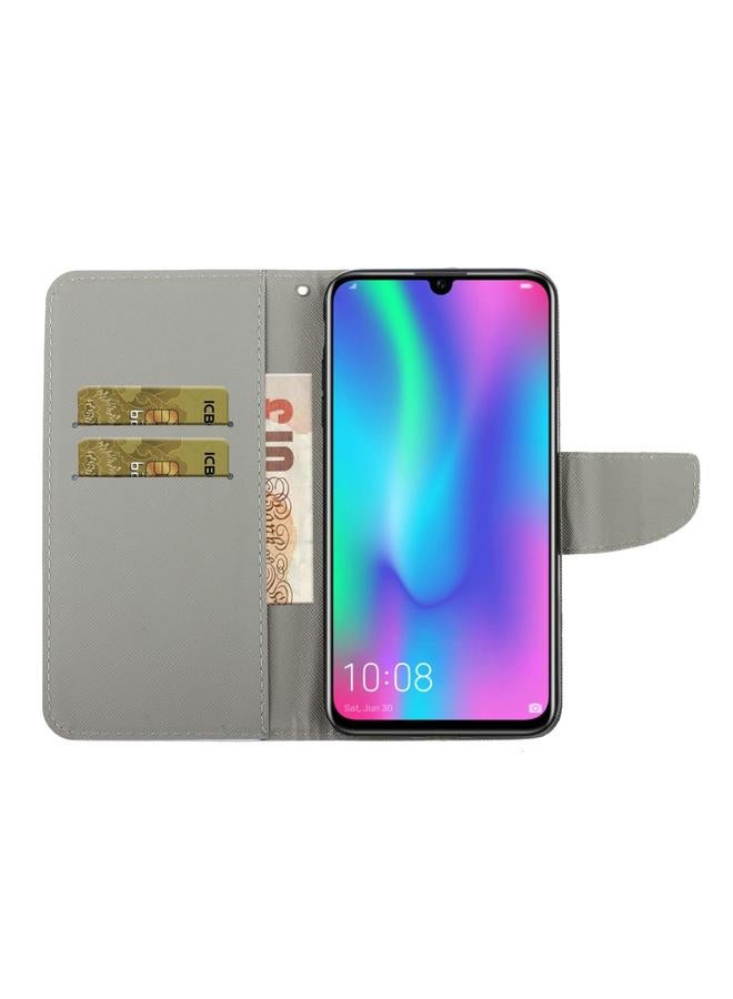 اس-توب جراب لهاتف Huawei Honor 10 Lite، جراب جلدي PU قابل للطي أفقيًا برسومات ملونة ثلاثية الأبعاد مع حامل وفتحات للبطاقات ومحفظة - Image 4