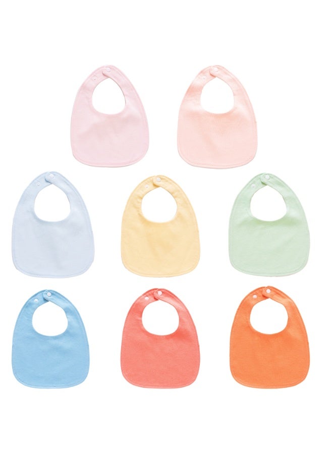 8-Pack Organic Baby Bibs for Boys, Girls, Cotton Drooling and Teething Bibs - Image 1