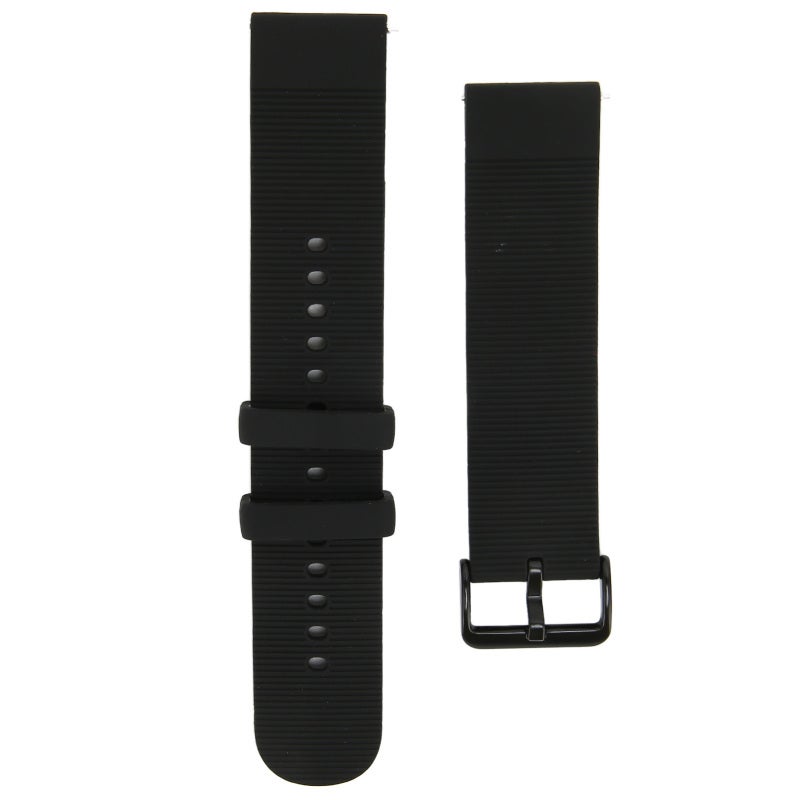 Adjustable Silicone Watch Strap: Black Elastic Loop Strap With Adjustable Buckle - Breathable Comfortable Smartwatch Band for Amazfit GTS 3, GTS 3 PRO Everyday Wear - Image 4