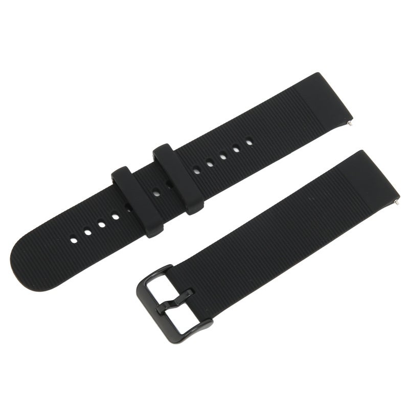 Adjustable Silicone Watch Strap: Black Elastic Loop Strap With Adjustable Buckle - Breathable Comfortable Smartwatch Band for Amazfit GTS 3, GTS 3 PRO Everyday Wear - Image 5