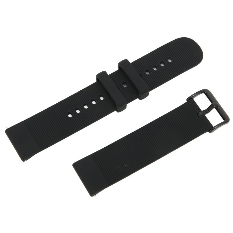 Adjustable Silicone Watch Strap: Black Elastic Loop Strap With Adjustable Buckle - Breathable Comfortable Smartwatch Band for Amazfit GTS 3, GTS 3 PRO Everyday Wear - Image 2