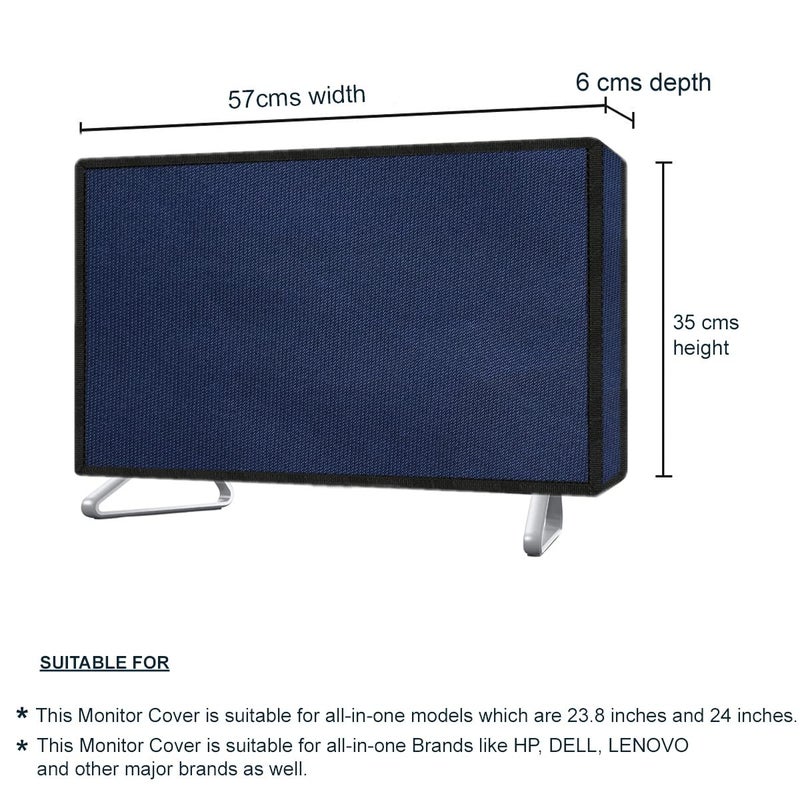 Palap Monitor Dust Cover Water Resistant Nylon Fabric Anti-Static Dustproof LCD/LED/HD Panel Case Computer Screen Protective Sleeve Compatible with HP All in ONE Desktop 24 inches (Grey) - Image 3