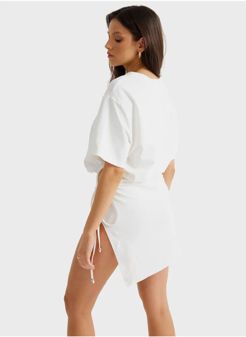 SNDYS Cut Out Asymmetric Hem Dress