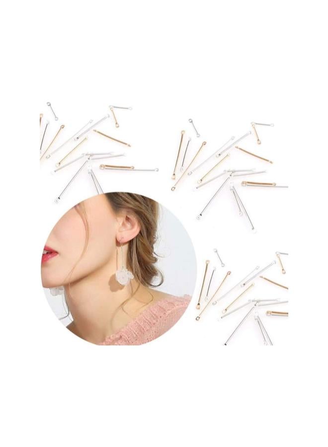 klarako 200pcs Bar Links 2 Hole Stick Strip Earrings Connector Rod Charms for Bracelet Necklace Jewelry Making Findings Supplies 15mm  - Image 4