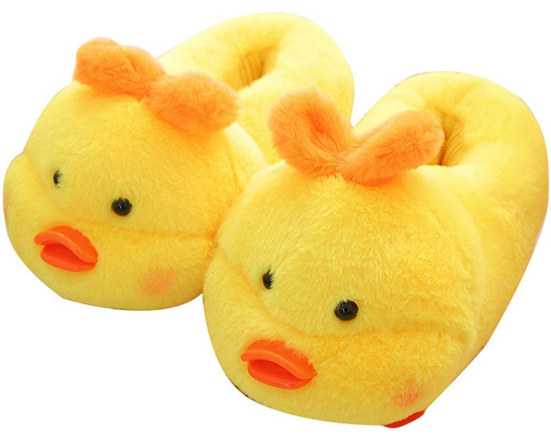 YILANLAN Women's Cute Pig Cartoon Animal Warm Winter Home Furry Slippers (5.5/11, Yellow, numeric 5 point 5) - Image 1