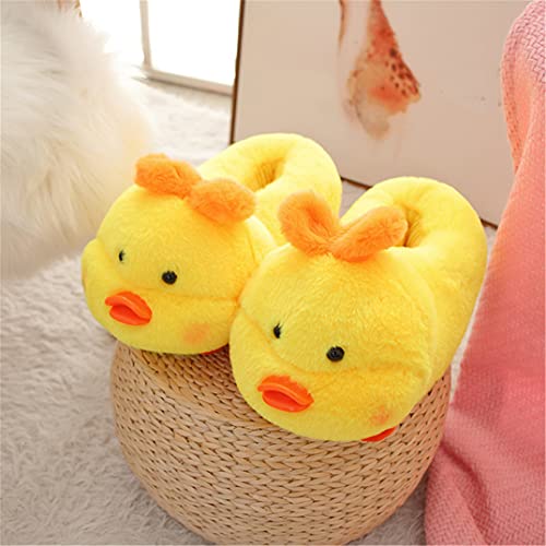 YILANLAN Women's Cute Pig Cartoon Animal Warm Winter Home Furry Slippers (5.5/11, Yellow, numeric 5 point 5) - Image 2