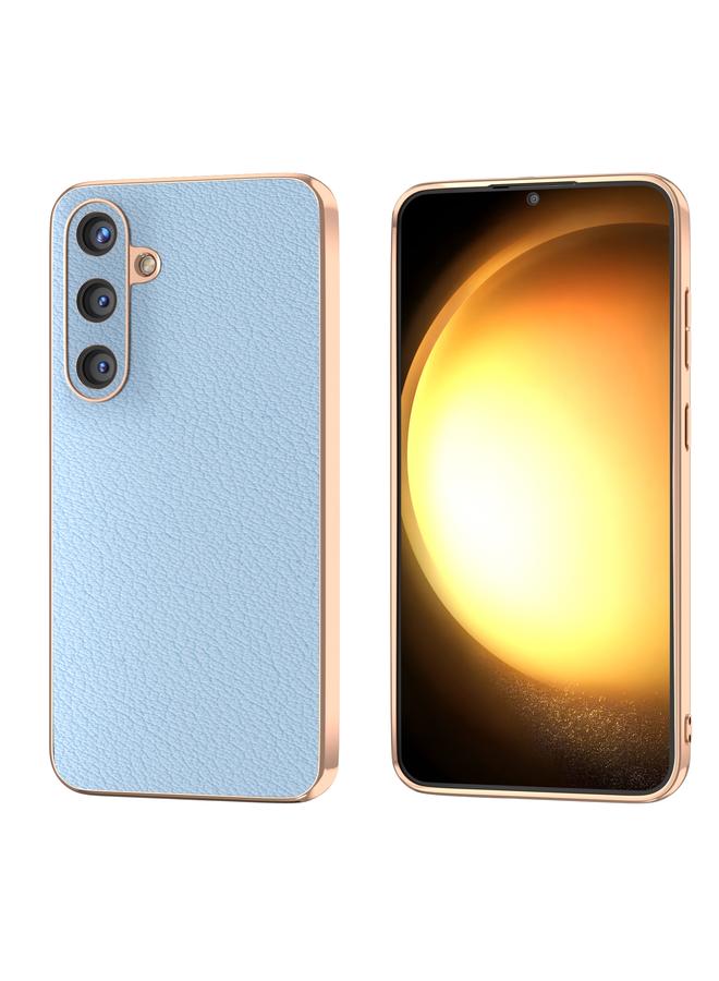 اس-توب جراب لهاتف Samsung Galaxy S24+ 5G، مصنوع من الجلد الطبيعي بطلاء نانوي، سلسلة Wave - Image 1