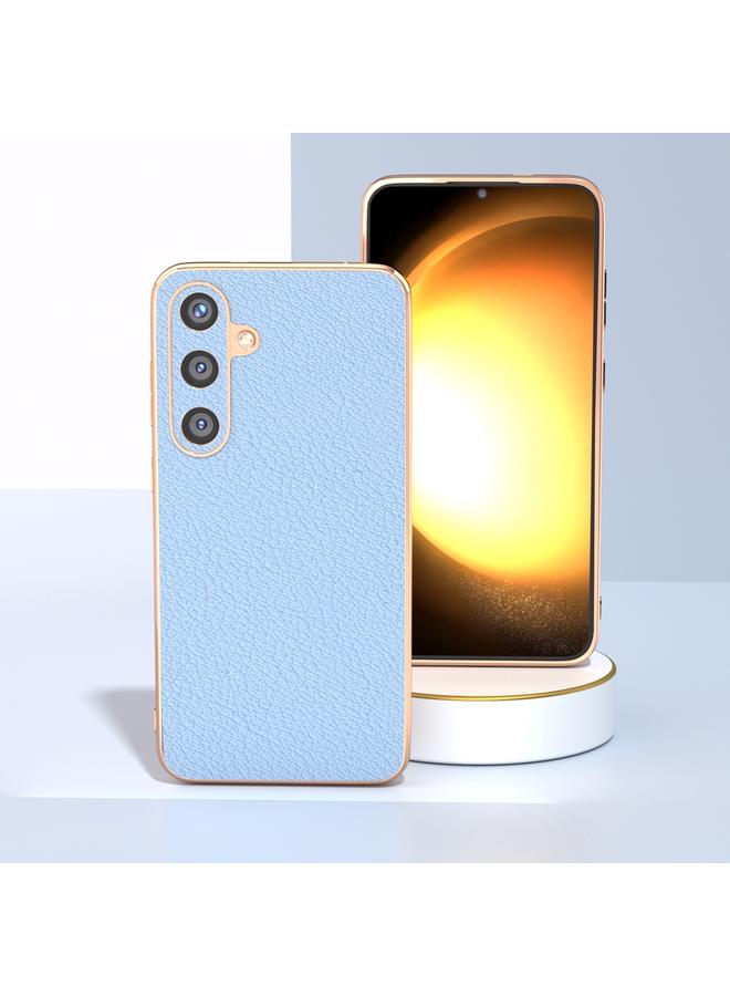 اس-توب جراب لهاتف Samsung Galaxy S24+ 5G، مصنوع من الجلد الطبيعي بطلاء نانوي، سلسلة Wave - Image 2