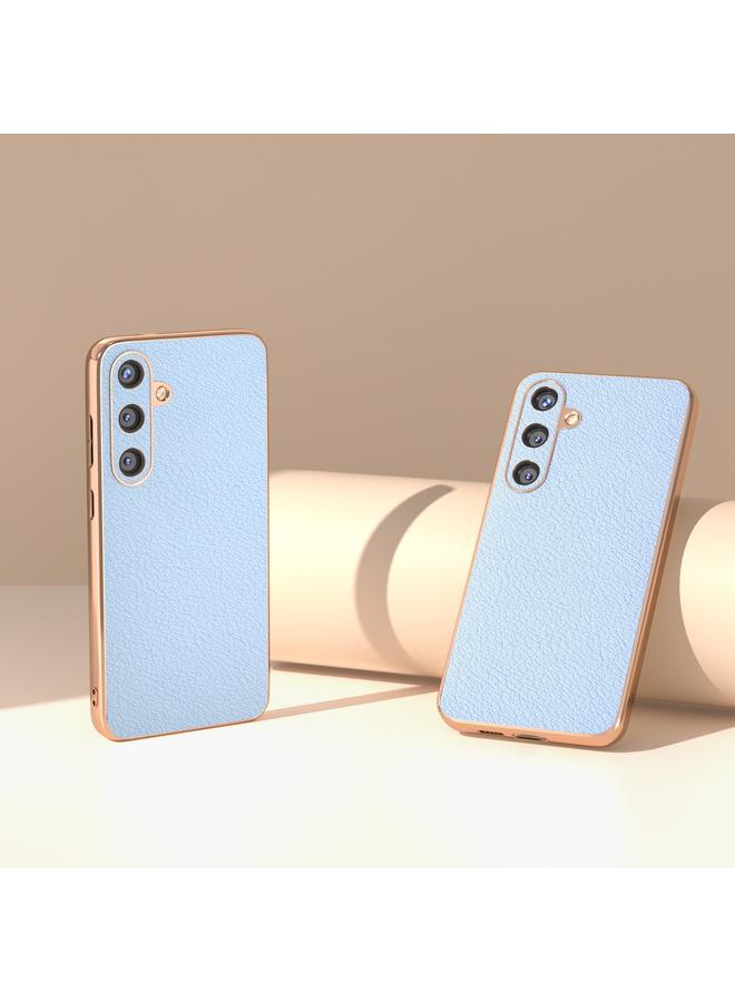 اس-توب جراب لهاتف Samsung Galaxy S24+ 5G، مصنوع من الجلد الطبيعي بطلاء نانوي، سلسلة Wave - Image 3