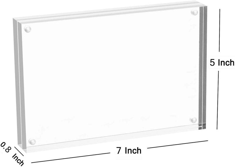 Magicool Premium Acrylic Photo Frame- Magnet Photo Frame -Double Sied Thick Desktop Frames (5x7 6pack) - Image 3