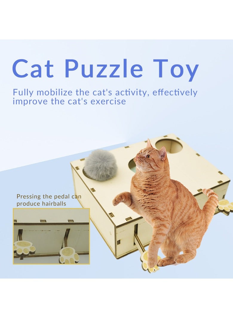 general Confusing Cat Interactive Toy Creative Wooden Craft for Pets Cat Entertainment and Play Tool Home Decor Ornament Parent-Child Interactive Toy - Image 5
