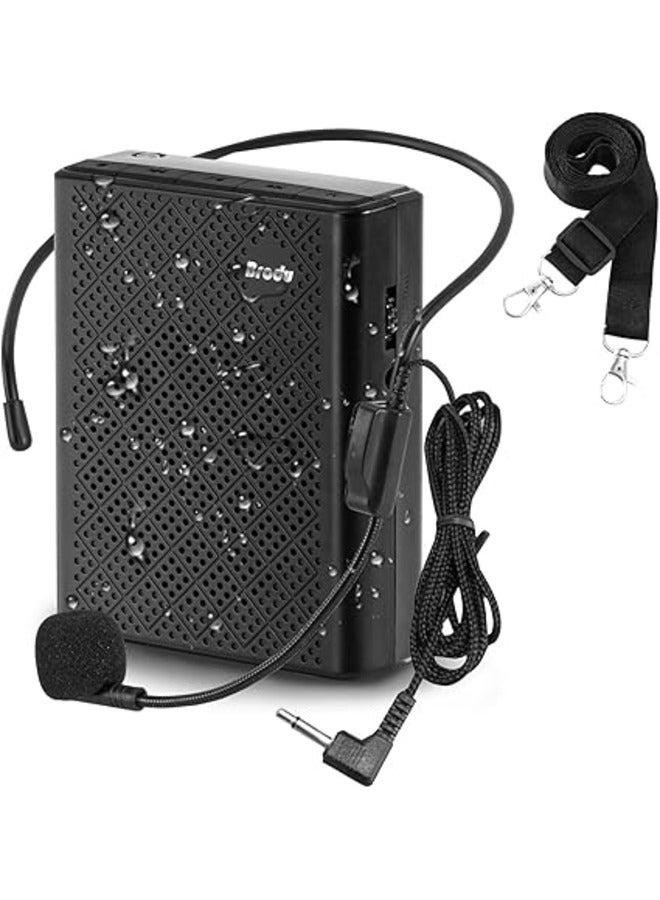 Portable Voice Amplifier with Wired Microphone Headset, Rechargeable PA System Speaker for Teachers, Tour Guides, Coaches, Meetings, Yoga & Fitness – Personal Speech Amplifier - Image 1