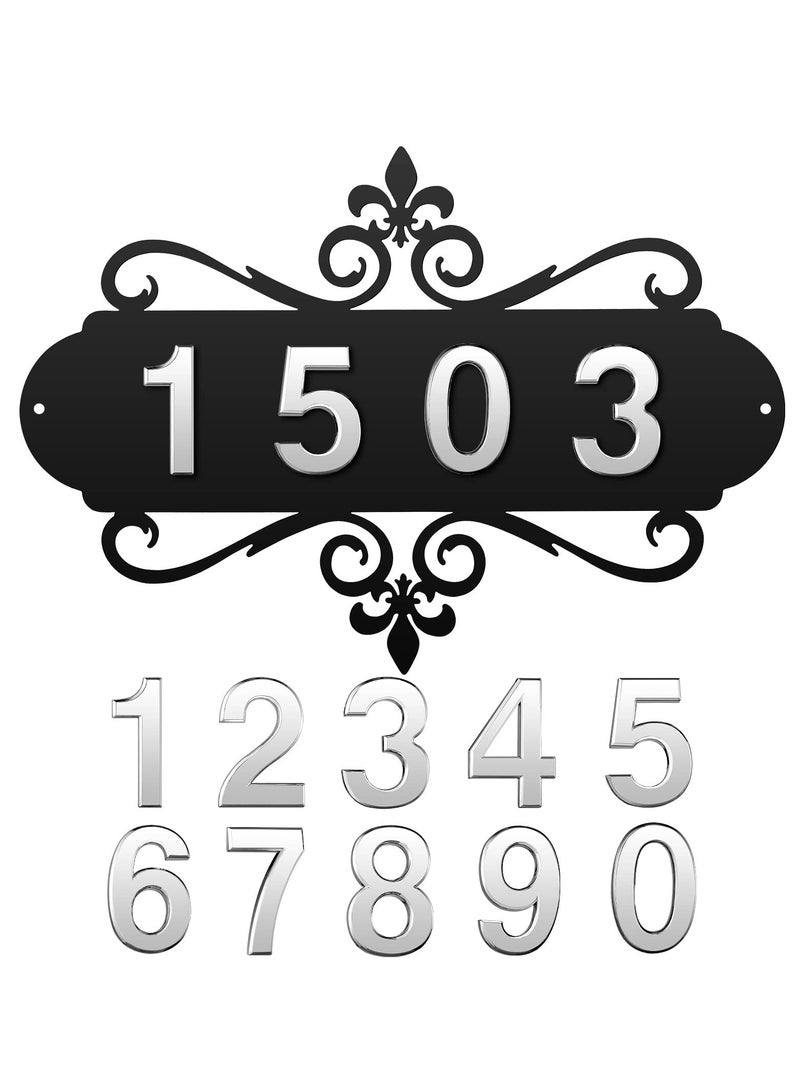 دي آند أل لوحة معدنية الخارجي رقم المنزل عنوان المنزل عنوان المنزل لوحة معدنية عنوان البريد الإلكتروني رقم لوحة شخصية عنوان المنزل مكتب الفندق حديقة الديكور الجدار لوحة - Image 1