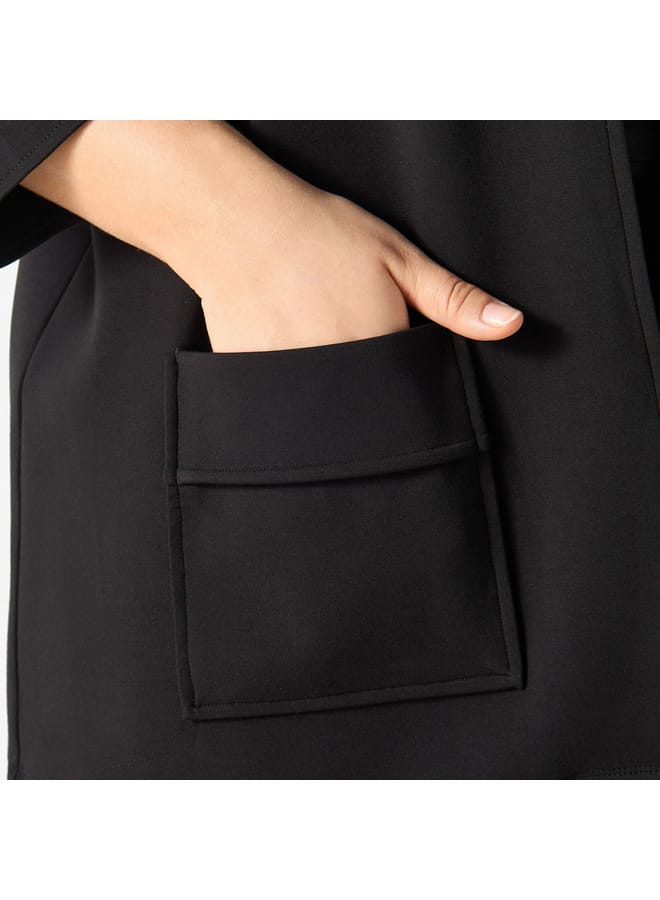 Ulla Popken Plus Size Ulla Popken Shacket with Long Sleeves and Pockets  - Image 4