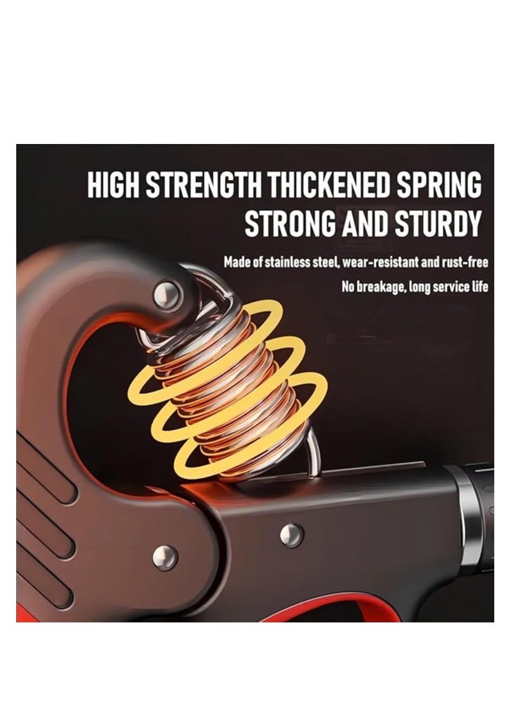 Cool Baby Style - Grip Strength Trainer Adjustable Resistance 5-100 kg Grip Strengthener Non-slip Counting Grip (Red) - Image 1