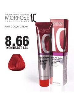 MORFOSE Morfose 10 Hair Color Cream with Argan Oil 8.66 Contrast Garnet 100ml  - Image 1