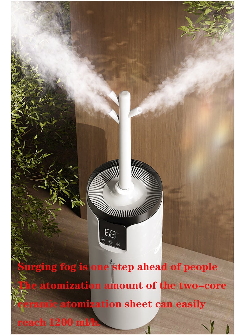 MissTiara - 16L Silent Large Cool Mist Humidifier Whole House 150m² Cool Mist Top Fill Floor Humidifier with Essential Oil Tray Extension Tube 4 Mist Modes Remote Control Suitable for Home Baby Room Office - Image 1