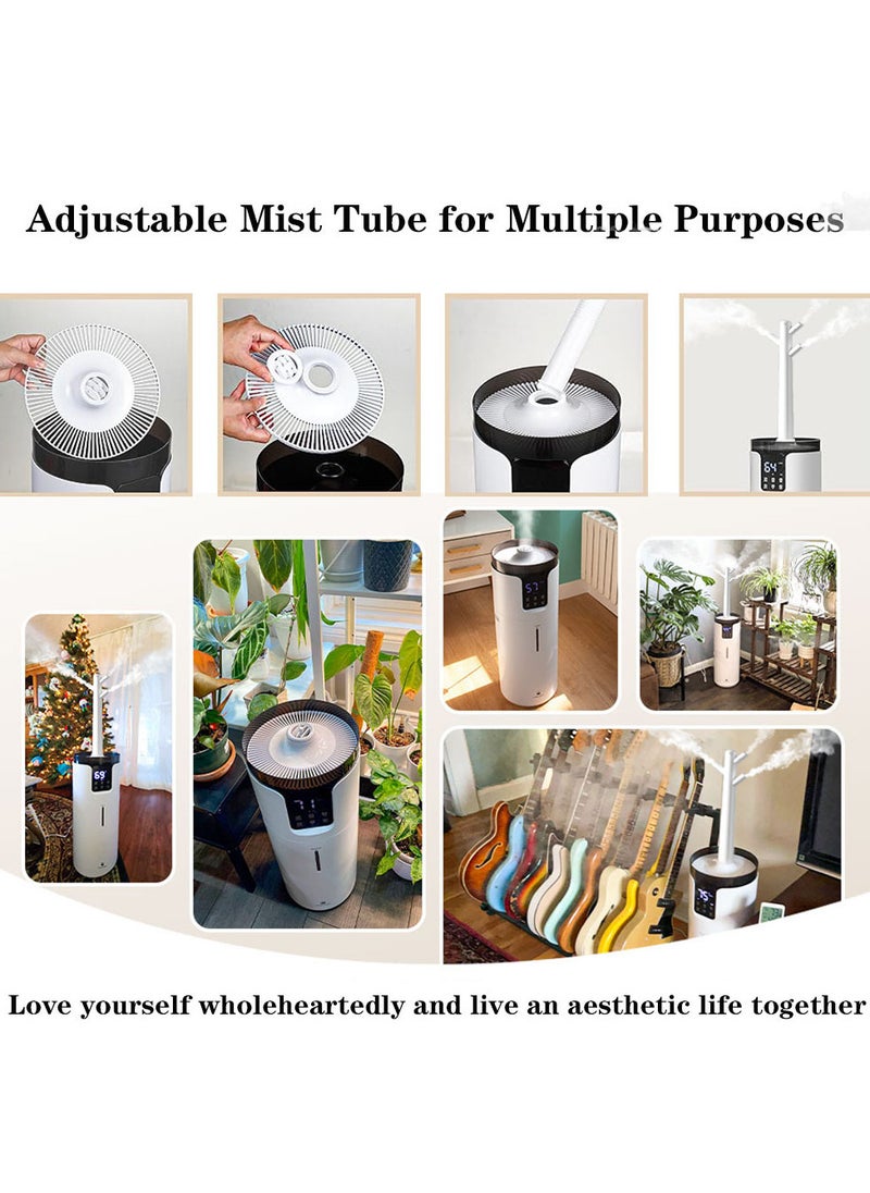 MissTiara - 16L Silent Large Cool Mist Humidifier Whole House 150m² Cool Mist Top Fill Floor Humidifier with Essential Oil Tray Extension Tube 4 Mist Modes Remote Control Suitable for Home Baby Room Office - Image 1