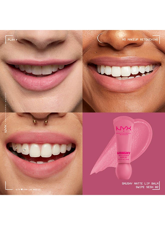 NYX PROFESSIONAL MAKEUP Smushy Matte Lip Balm, Soft Diffused Color, Matte Finish  - Image 2