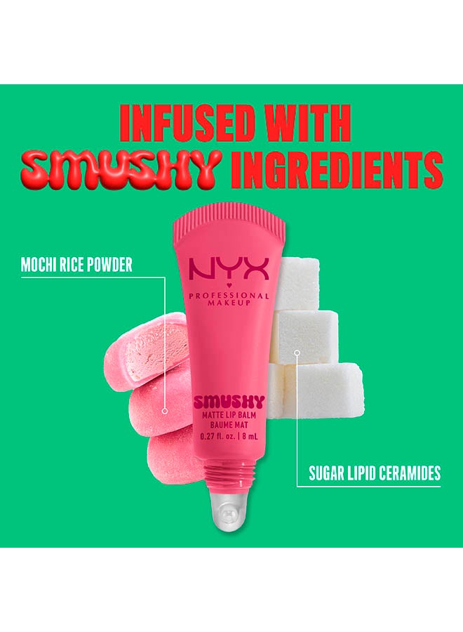 NYX PROFESSIONAL MAKEUP Smushy Matte Lip Balm, Soft Diffused Color, Matte Finish  - Image 5
