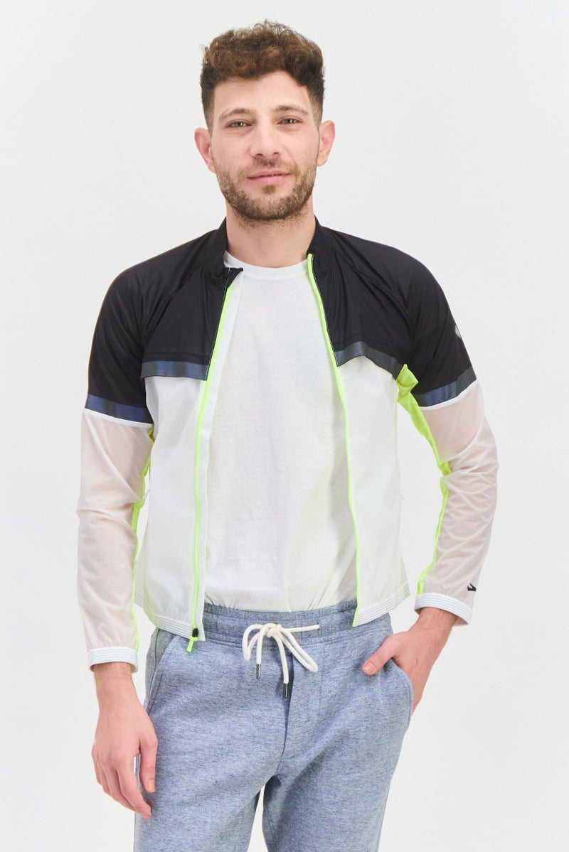 Brooks جاكيت رياضي للرجال بأكمام طويلة مناسب للخارج، أسود - Image 1