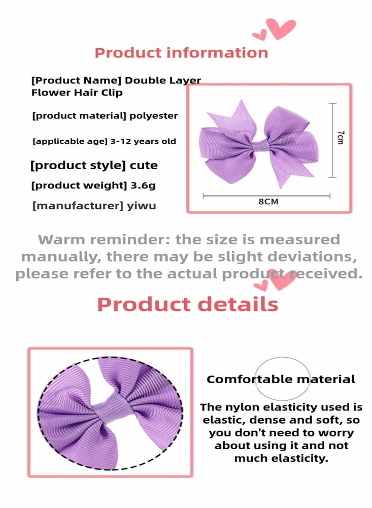 30 pieces of girl bow hairpins of different colors, rich in colors, meet the needs of different styles and occasions, suitable for a variety of hairstyles, is an indispensable accessory for girls. - Image 3