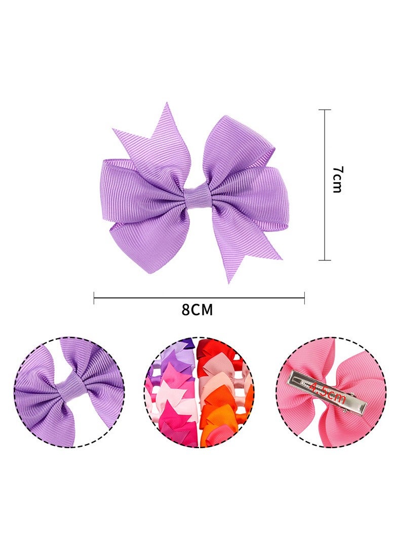 30 pieces of girl bow hairpins of different colors, rich in colors, meet the needs of different styles and occasions, suitable for a variety of hairstyles, is an indispensable accessory for girls. - Image 4