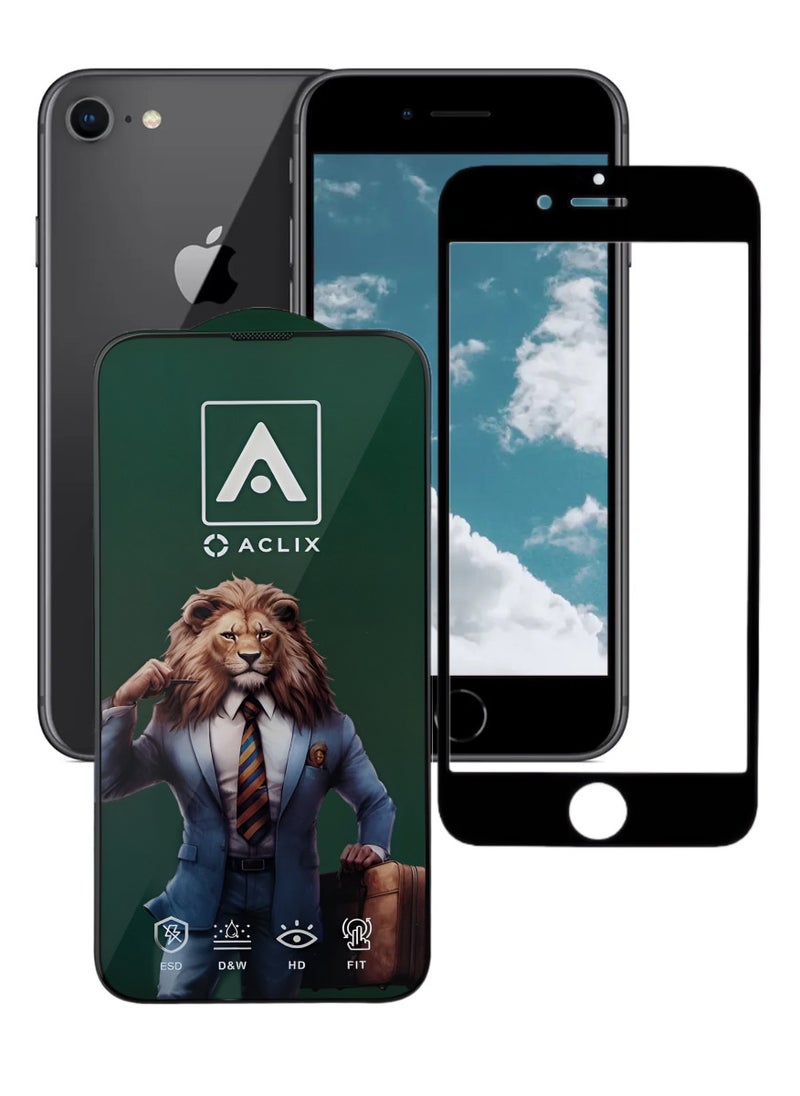ACLIX Antistatic ESD Dustproof Premium Quality High Definition Anti-Spy Privacy Tempered Glass Screen Protector Designed For  iPhone 8 - Image 1