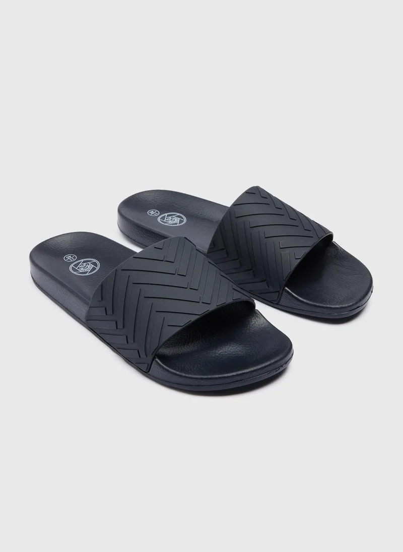 Matalan Navy Geo Embossed Slider