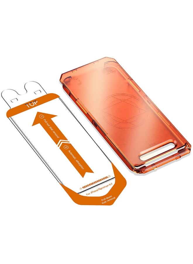 iPhone 16 Pro Max Screen Protector With Auto Alignment Kit HD Free Hand Easy Installation Frame Military-Grade Protection Scratch Resistant Anti-Fingerprint Bubble Free 9H Tempered Film Clear - Image 5