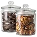 KooK Glass Storage Canister, Clear Jar, With Clear Glass Lid- 1/2 Gallon (Set of 2) - Image 2