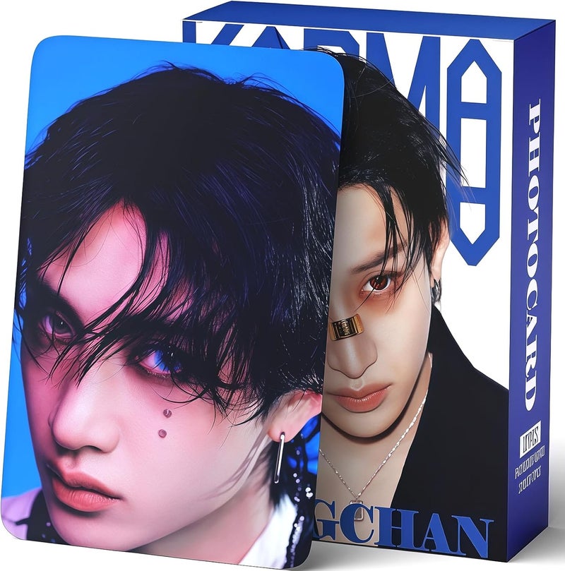 PYAJUU Stray Kids KARMA Photocards 127PCS KARMA Album Photo Card Set Stray Kids The 4th Album Merch 55 PCS Photocard and 72 PCS Stickers Gift for STAY Straykids 2025 Gift Set (BANGCHAN) - Image 1